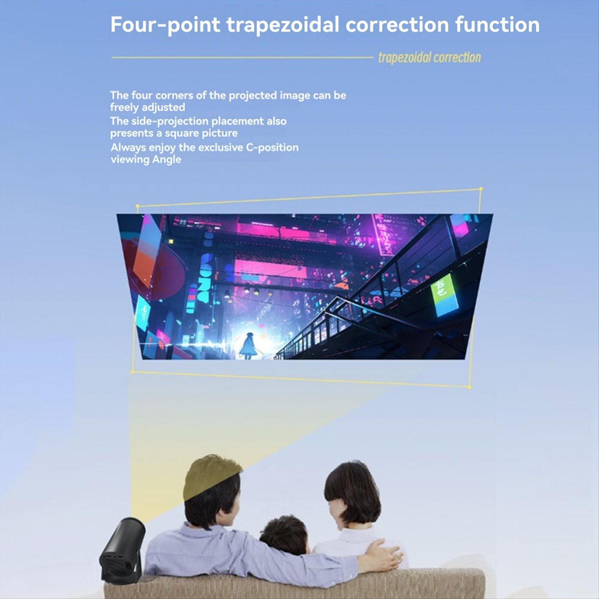Home Cinema Quad - 1080P-Projektor für Android 12 WiFi 6