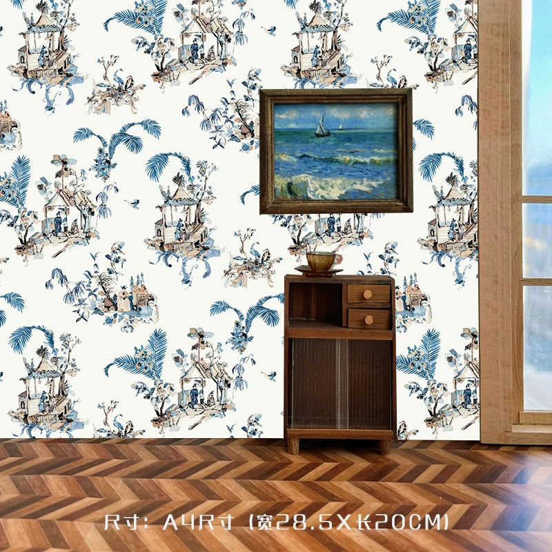 Home Cinema Wallpaper - Puppenhaus Tapete Aufkleber Ob11 Boden Wand