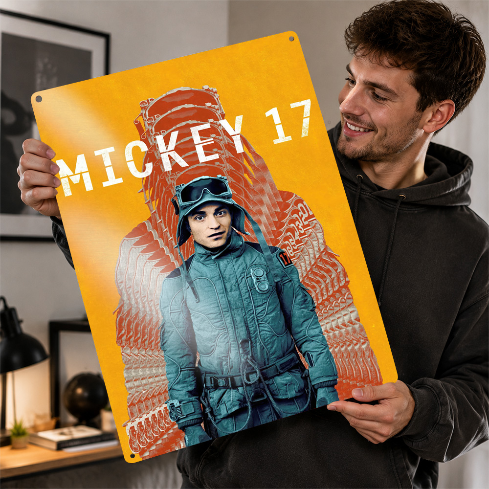 Home Cinema Movies - Mickey 17 Film Metallposter Kino-Wandkunst Personalisiertes