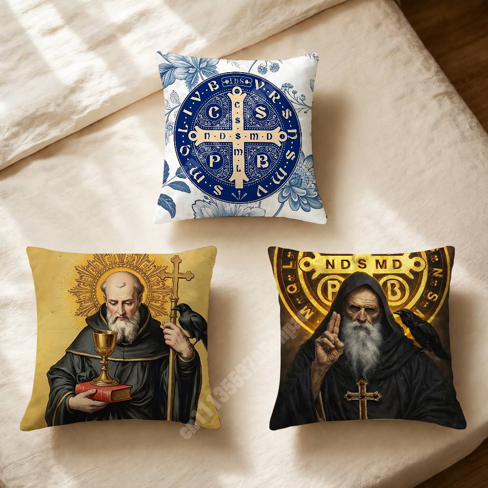 Home Cinema Couch - Sao Bento St. Benedikt Kreuz Bedruckter