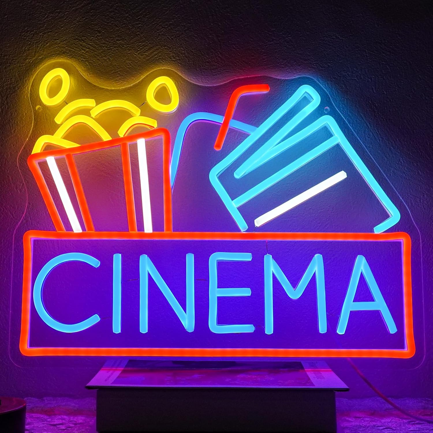 Home Cinema Movies - Kino-Neonschild, USB-betrieben, LED, dimmbar, LED, islamisches