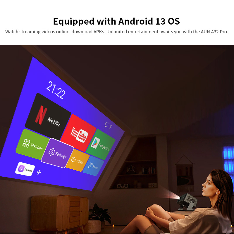 AUN A32 Pro Android 13 Projekt – Home Cinema Portable Bewertung und Preis