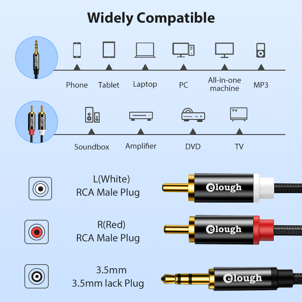 Elough RCA Kabel AUX RCA Lauts – Home Cinema Amplifier Bewertung und Preis