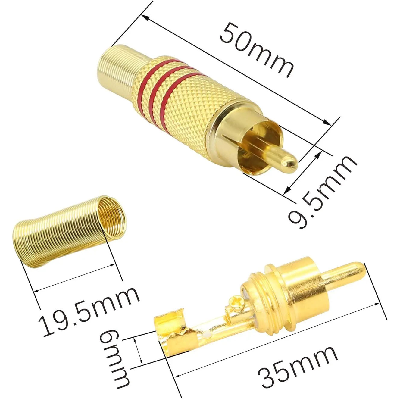 4 Stück RCA-Stecker Vergoldet  – Home Cinema Amplifier Bewertung und Preis