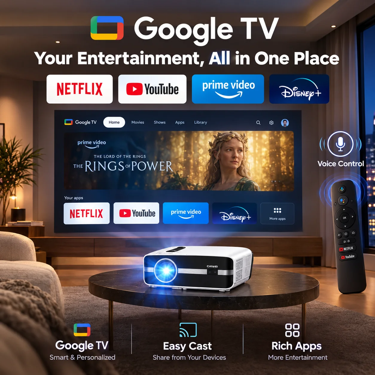 Neuer A9S 4K 4000ANSI Projekto – Home Cinema Portable Bewertung und Preis